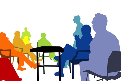 colorful business meeting